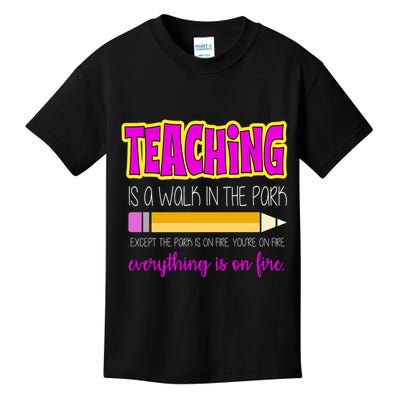 Teaching Is A Walk In The Park Kids T-Shirt
