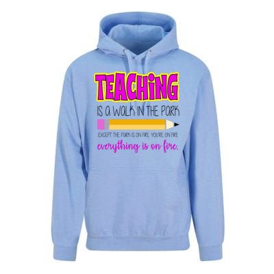 Teaching Is A Walk In The Park Unisex Surf Hoodie