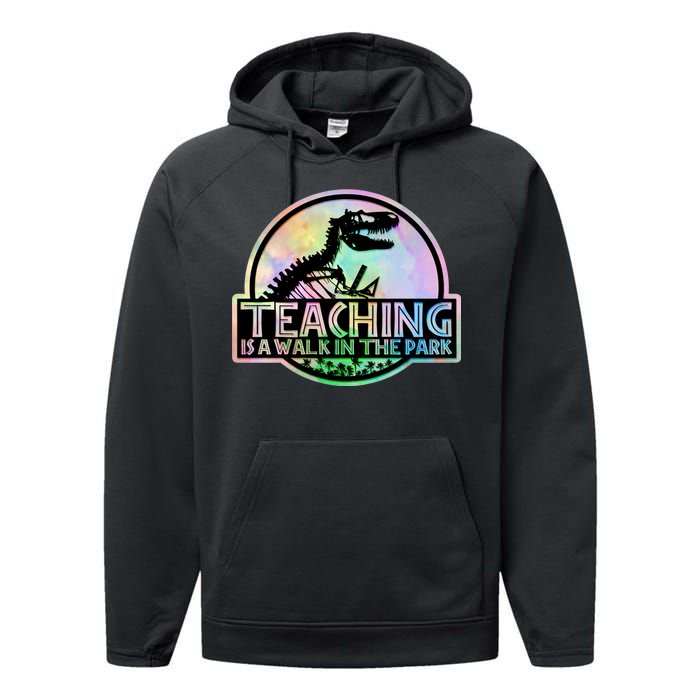 Teaching Is A Walk In The Park Funny Teacher Performance Fleece Hoodie