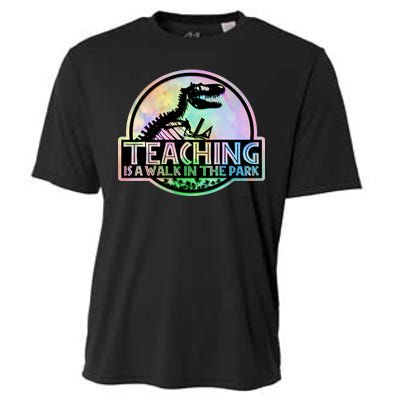 Teaching Is A Walk In The Park Funny Teacher Cooling Performance Crew T-Shirt