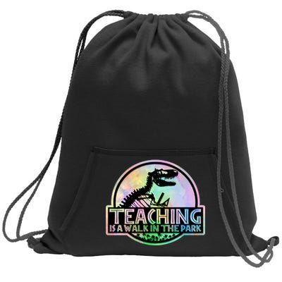 Teaching Is A Walk In The Park Funny Teacher Sweatshirt Cinch Pack Bag