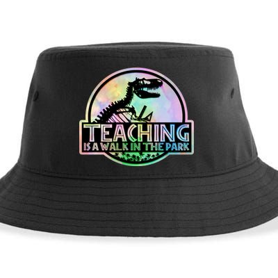 Teaching Is A Walk In The Park Funny Teacher Sustainable Bucket Hat