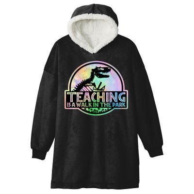 Teaching Is A Walk In The Park Funny Teacher Hooded Wearable Blanket