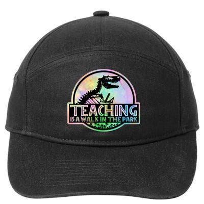 Teaching Is A Walk In The Park Funny Teacher 7-Panel Snapback Hat