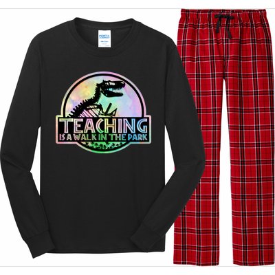 Teaching Is A Walk In The Park Funny Teacher Long Sleeve Pajama Set