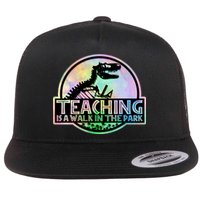 Teaching Is A Walk In The Park Funny Teacher Flat Bill Trucker Hat