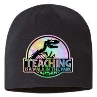 Teaching Is A Walk In The Park Funny Teacher Sustainable Beanie