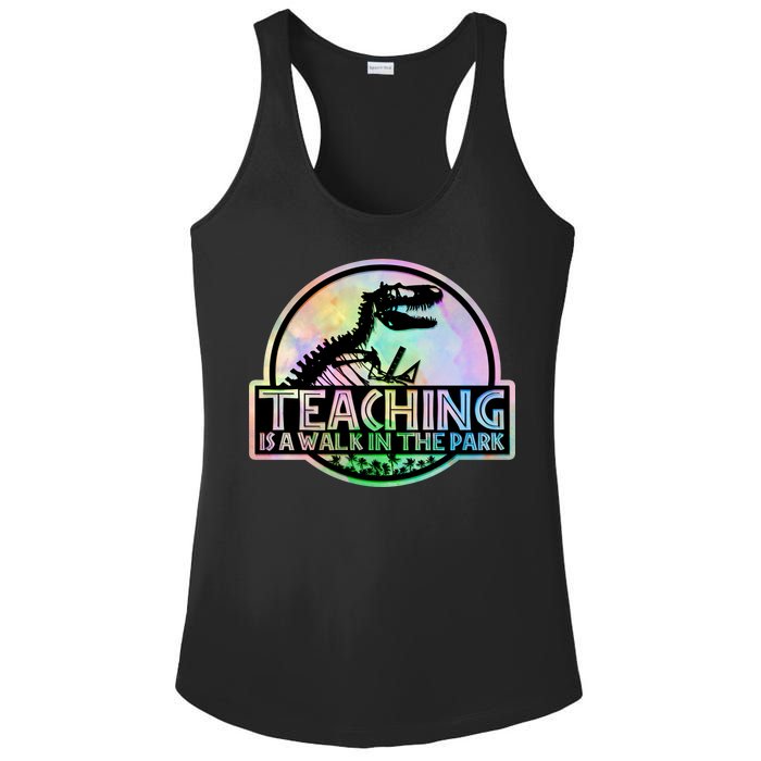 Teaching Is A Walk In The Park Funny Teacher Ladies PosiCharge Competitor Racerback Tank