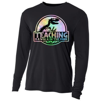 Teaching Is A Walk In The Park Funny Teacher Cooling Performance Long Sleeve Crew