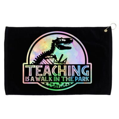 Teaching Is A Walk In The Park Funny Teacher Grommeted Golf Towel