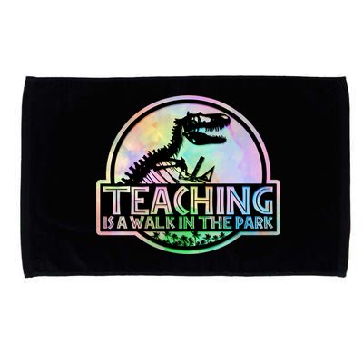 Teaching Is A Walk In The Park Funny Teacher Microfiber Hand Towel