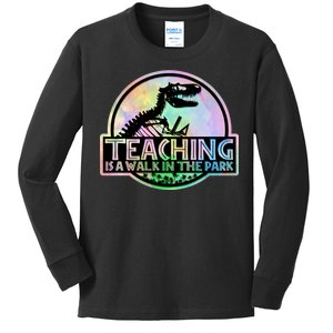 Teaching Is A Walk In The Park Funny Teacher Kids Long Sleeve Shirt