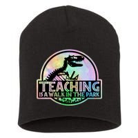 Teaching Is A Walk In The Park Funny Teacher Short Acrylic Beanie