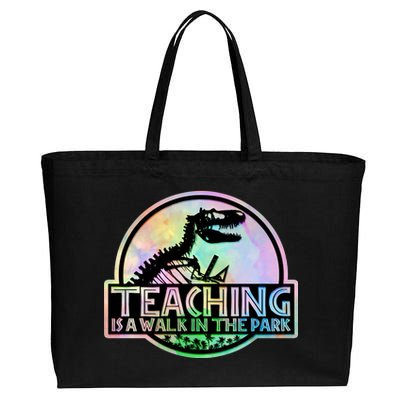 Teaching Is A Walk In The Park Funny Teacher Cotton Canvas Jumbo Tote