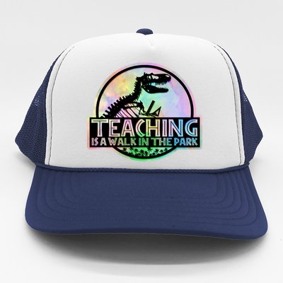 Teaching Is A Walk In The Park Funny Teacher Trucker Hat