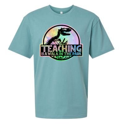 Teaching Is A Walk In The Park Funny Teacher Sueded Cloud Jersey T-Shirt