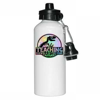 Teaching Is A Walk In The Park Funny Teacher Aluminum Water Bottle