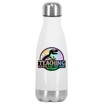 Teaching Is A Walk In The Park Funny Teacher Stainless Steel Insulated Water Bottle