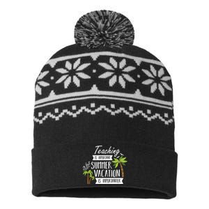 Teaching Is Important But Summer Vacation Is Importanter USA-Made Snowflake Beanie