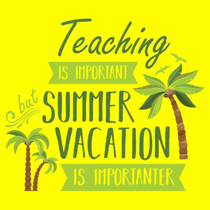 Teaching Is Important But Summer Vacation Is Importanter Kids T-Shirt