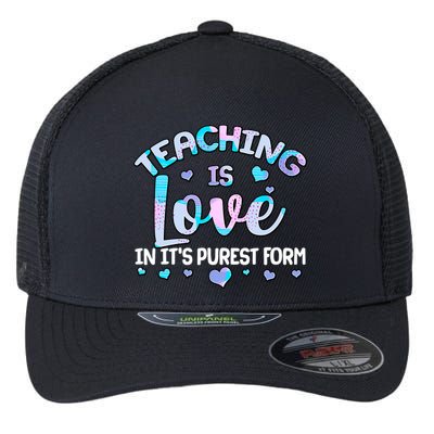 Teaching Is Love In It's Purest Form Flexfit Unipanel Trucker Cap