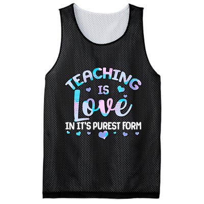 Teaching Is Love In It's Purest Form Mesh Reversible Basketball Jersey Tank