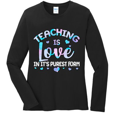 Teaching Is Love In It's Purest Form Ladies Long Sleeve Shirt