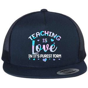 Teaching Is Love In It's Purest Form Flat Bill Trucker Hat