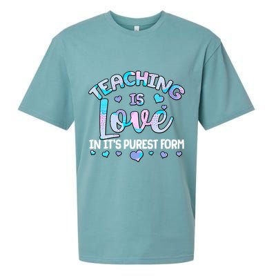 Teaching Is Love In It's Purest Form Sueded Cloud Jersey T-Shirt