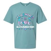 Teaching Is Love In It's Purest Form Sueded Cloud Jersey T-Shirt