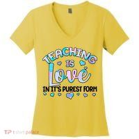 Teaching Is Love In It's Purest Form Women's V-Neck T-Shirt