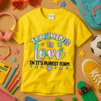 Teaching Is Love In It's Purest Form Kids T-Shirt
