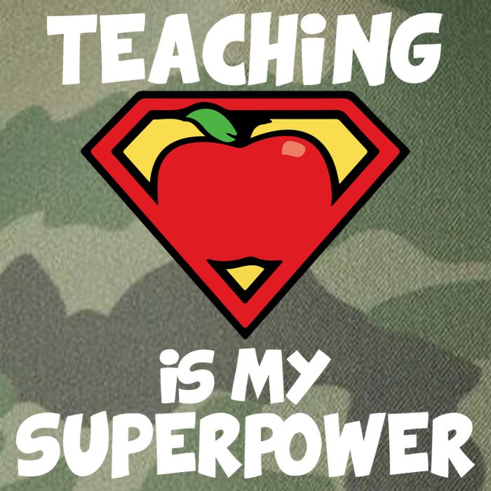 Teaching Is My Superpower Apple Crest Legacy Tie Dye Trucker Hat