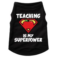Teaching Is My Superpower Apple Crest Doggie Tank