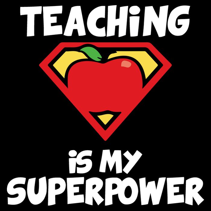 Teaching Is My Superpower Apple Crest Performance Shirt