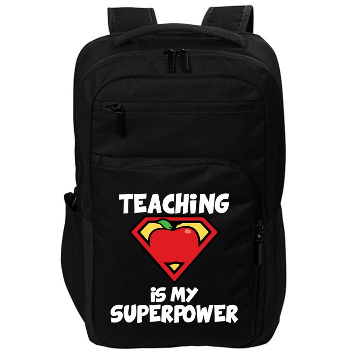 Teaching Is My Superpower Apple Crest Impact Tech Backpack