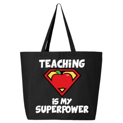 Teaching Is My Superpower Apple Crest 25L Jumbo Tote