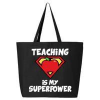 Teaching Is My Superpower Apple Crest 25L Jumbo Tote