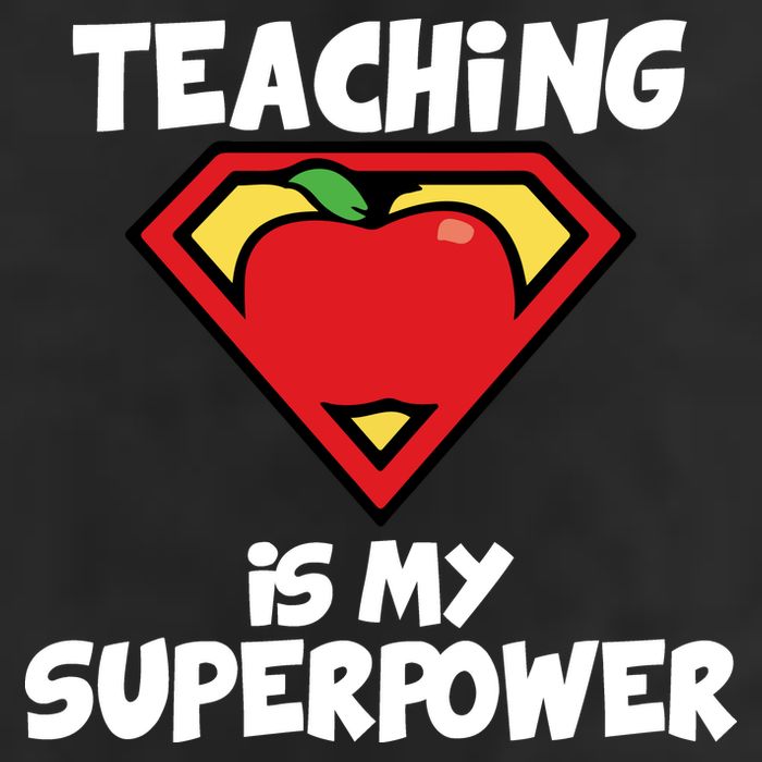 Teaching Is My Superpower Apple Crest 25L Jumbo Tote
