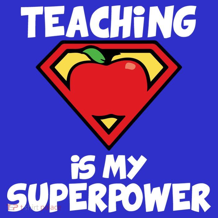 Teaching Is My Superpower Apple Crest Hoodie