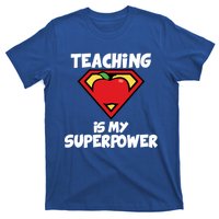 Teaching Is My Superpower Apple Crest T-Shirt