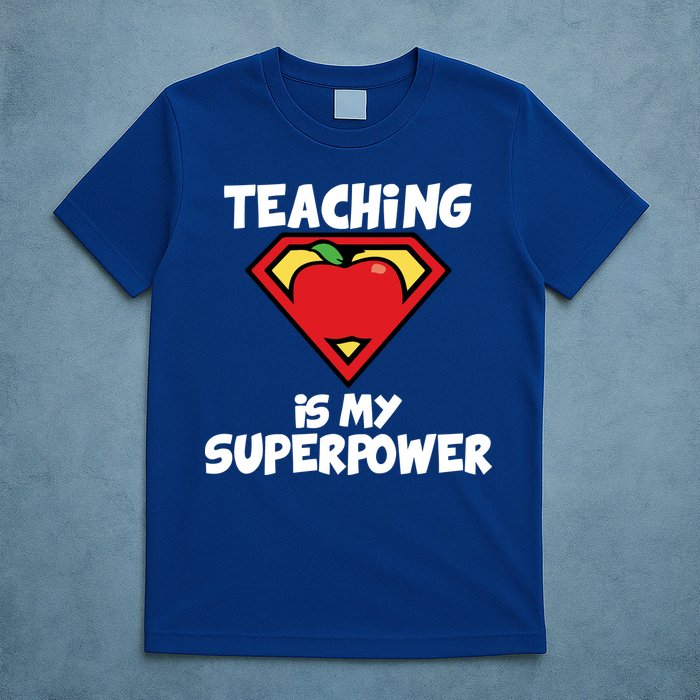 Teaching Is My Superpower Apple Crest T-Shirt