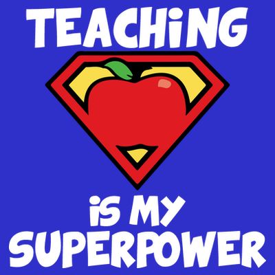 Teaching Is My Superpower Apple Crest T-Shirt
