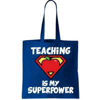 Teaching Is My Superpower Apple Crest Bag