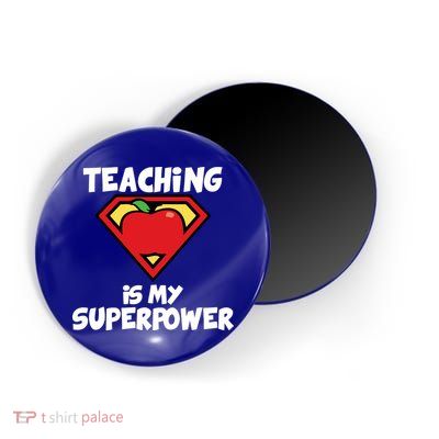 Teaching Is My Superpower Apple Crest Magnet