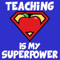 Teaching Is My Superpower Apple Crest Baby Bodysuit