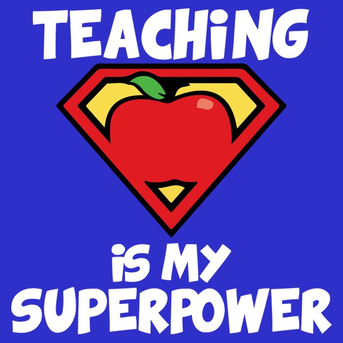 Teaching Is My Superpower Apple Crest Baby Bodysuit