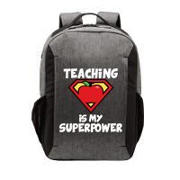 Teaching Is My Superpower Apple Crest Vector Backpack