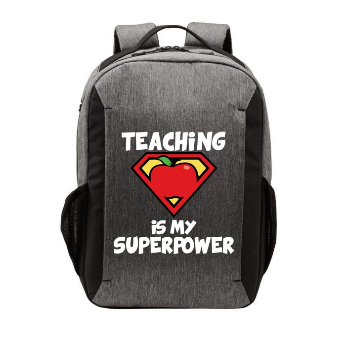 Teaching Is My Superpower Apple Crest Vector Backpack