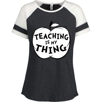 Teaching Is My Thing Enza Ladies Jersey Colorblock Tee